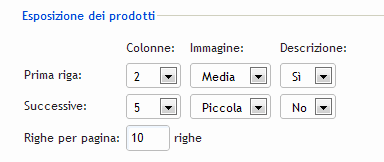 Piattaforma ecommerce: gestione layout prodotti