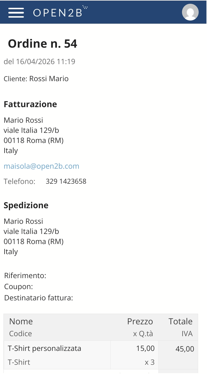 gestione ordine gestionale e-commerce