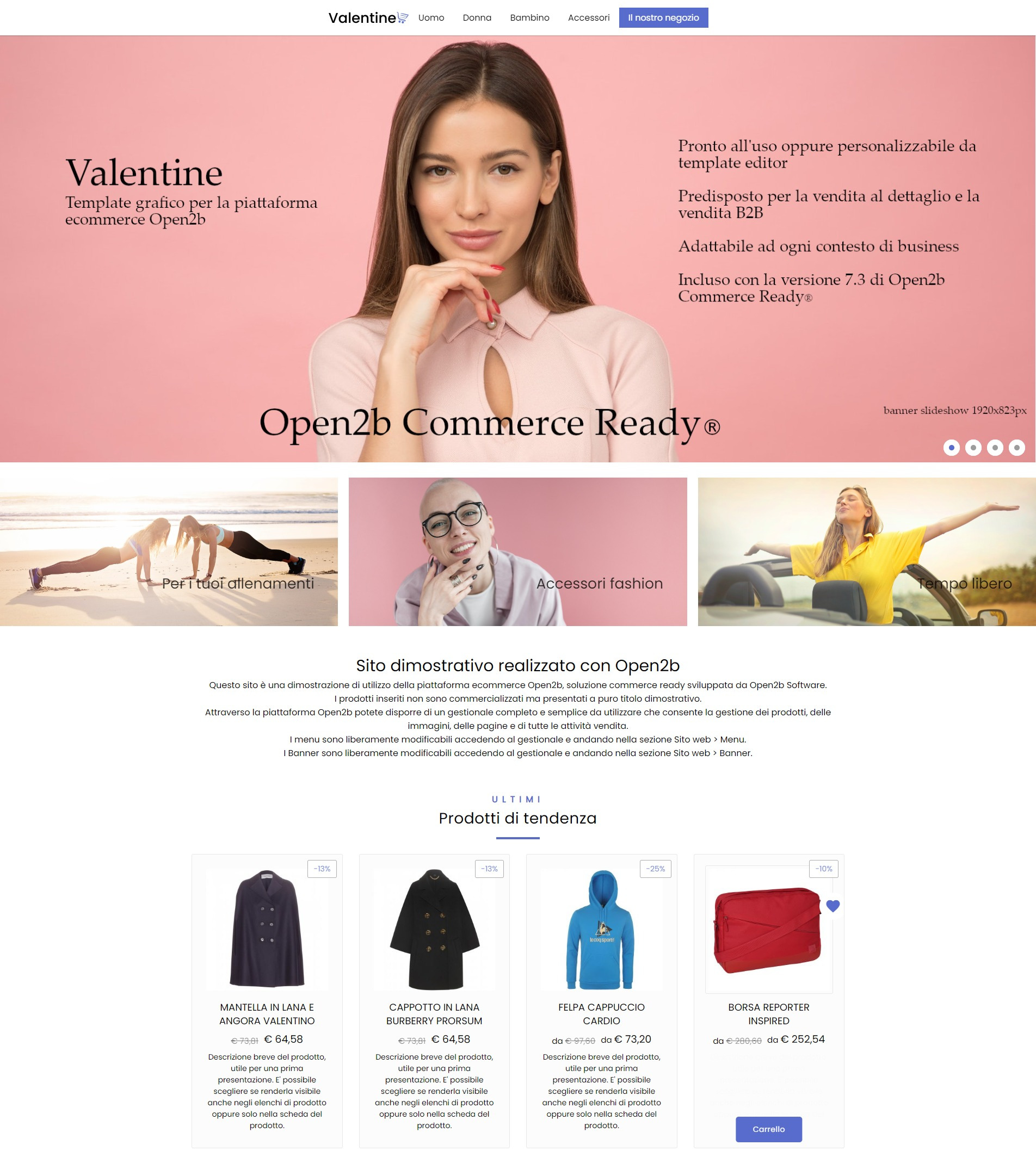 new ecommerce template Valentine